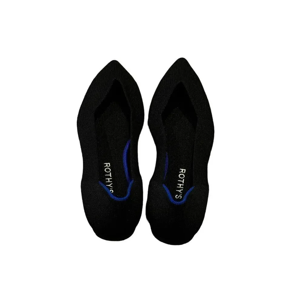 Rothy's The Point Ballet Flat Slip-On Lightweight Black Size 10 NWOB